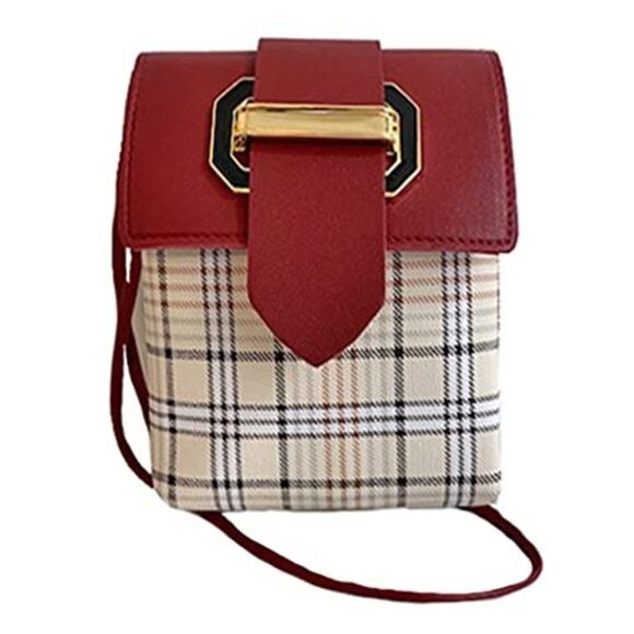 Red Plaid Shoulder Bag - Picture 2 of 3